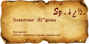 Szentner Ágnes névjegykártya